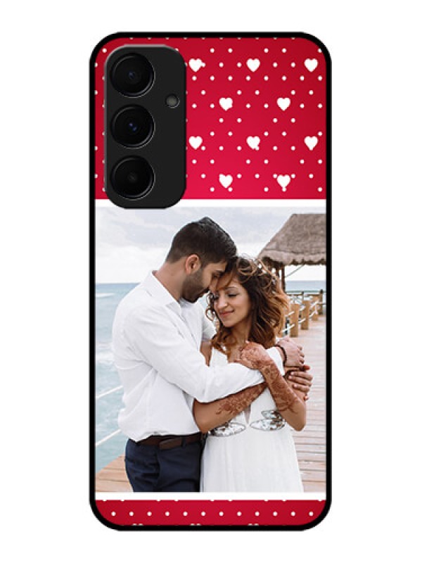 Custom Samsung Galaxy A35 5G Custom Glass Phone Case - Hearts Mobile Case Design