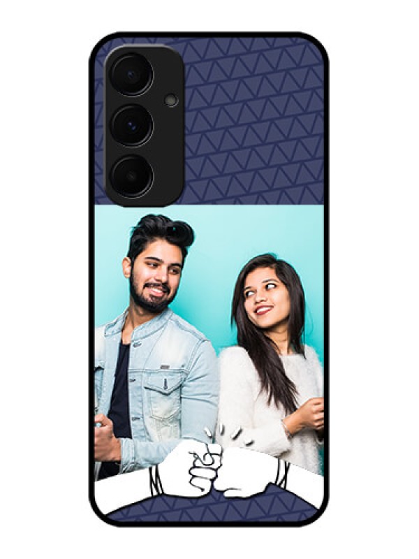 Custom Samsung Galaxy A35 5G Custom Glass Phone Case - With Best Friends Design