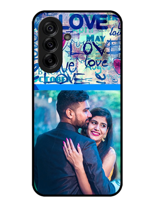 Custom Galaxy A36 5G Custom Glass Phone Case - Colorful Love Design