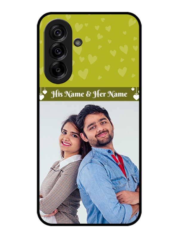 Custom Galaxy A36 5G Custom Glass Phone Case - You & Me Heart Design