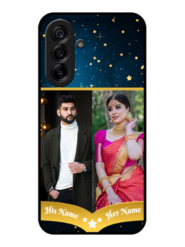 Custom Galaxy A36 5G Custom Glass Phone Case - Galaxy Stars Backdrop Design