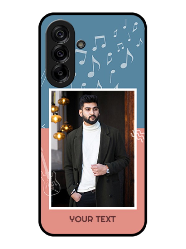 Custom Galaxy A36 5G Custom Glass Phone Case - With Color Musical Note Design