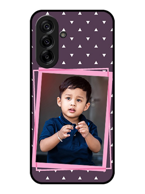 Custom Galaxy A36 5G Custom Glass Phone Case - Triangle Pattern Dotted Design