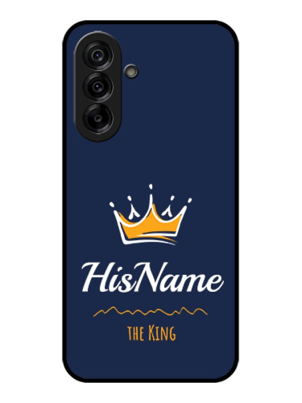 Custom Galaxy A36 5G Custom Glass Phone Case - King With Name Design