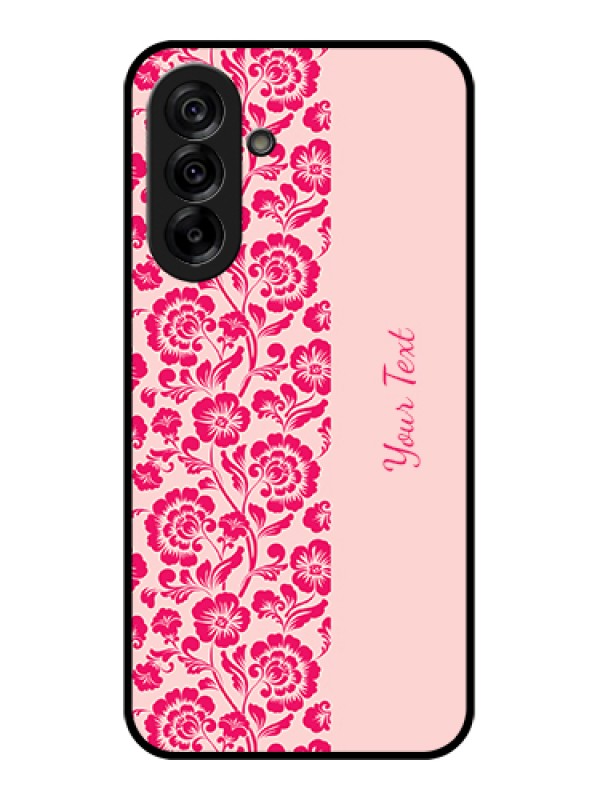 Custom Galaxy A36 5G Custom Glass Phone Case - Attractive Floral Pattern Design