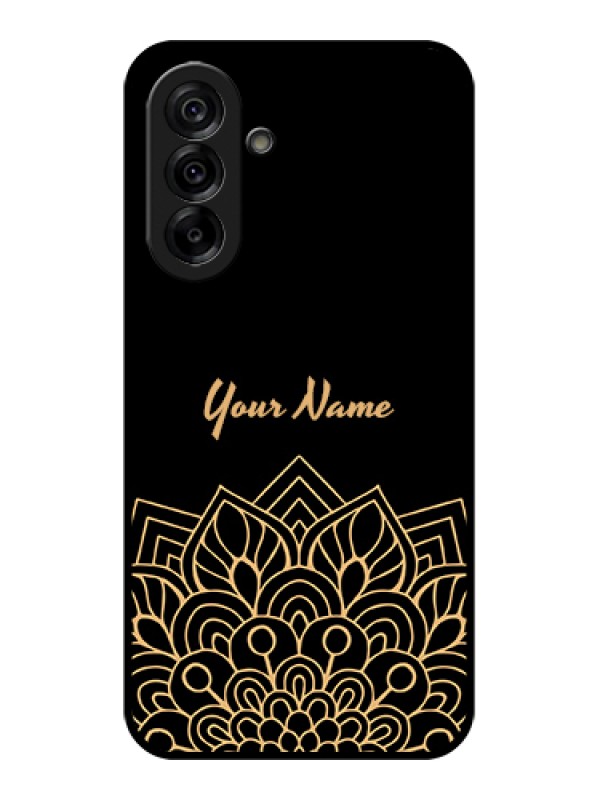 Custom Galaxy A36 5G Custom Glass Phone Case - Golden Mandala Design
