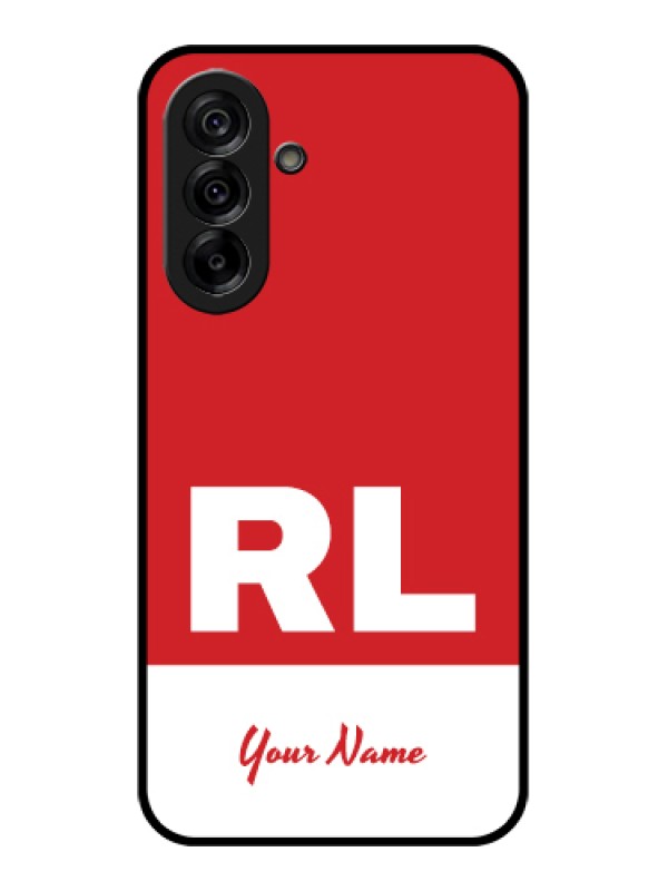 Custom Galaxy A36 5G Custom Glass Phone Case - Dual Tone Custom Text Design