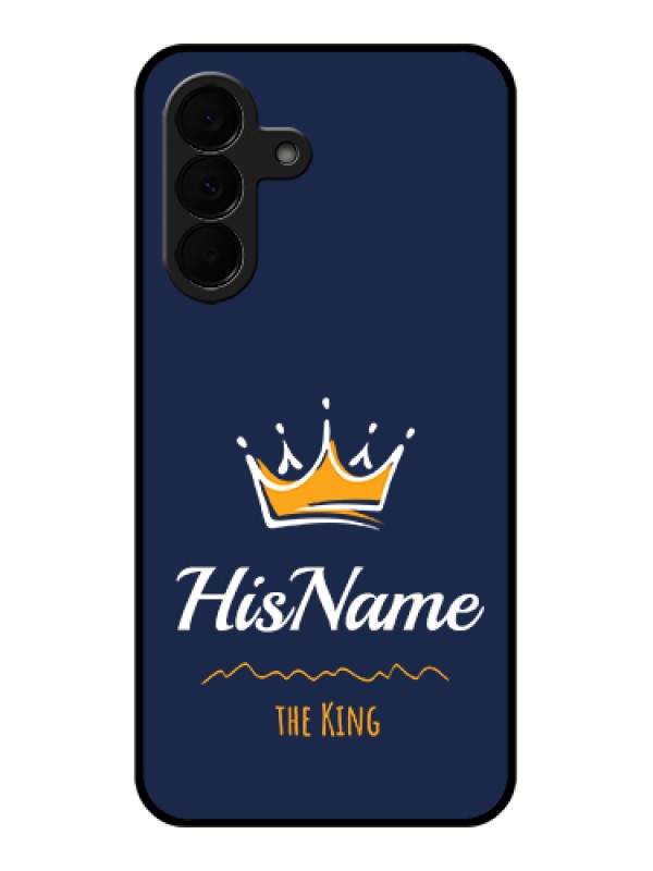 Custom Samsung Galaxy A37 5G Custom Glass Phone Case - King With Name Design