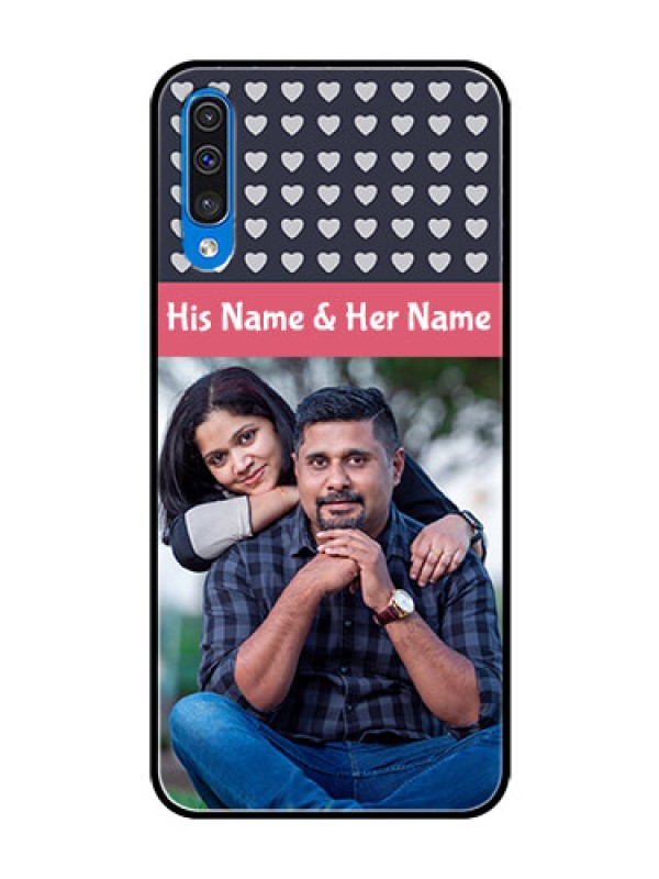 Custom Samsung Galaxy A50 Custom Glass Mobile Case  - Love Symbols Design