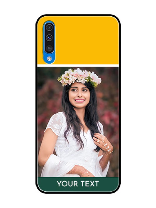 Custom Samsung Galaxy A50 Photo Printing on Glass Case  - Love You Design