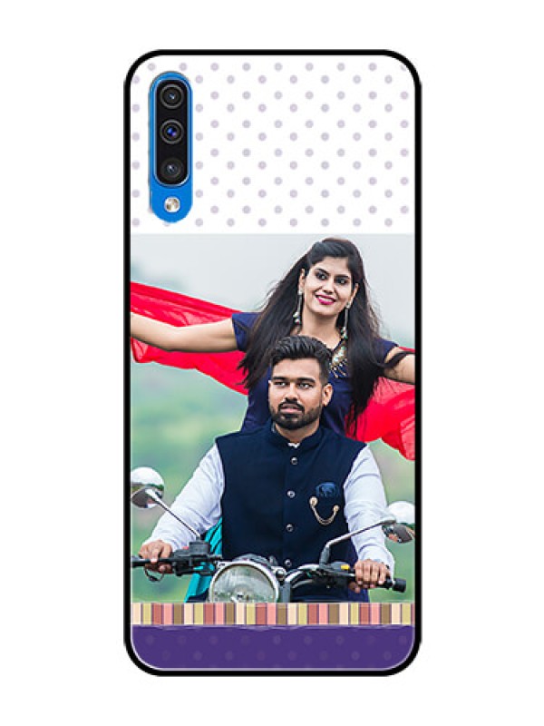 Custom Samsung Galaxy A50 Photo Printing on Glass Case  - Cute Family Design