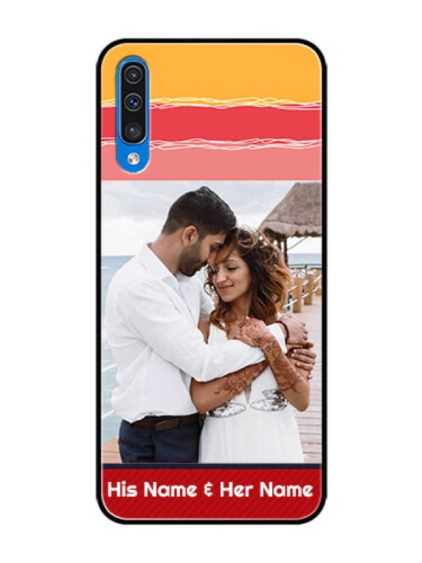 Custom Samsung Galaxy A50 Custom Glass Mobile Case  - Colorful Case Design