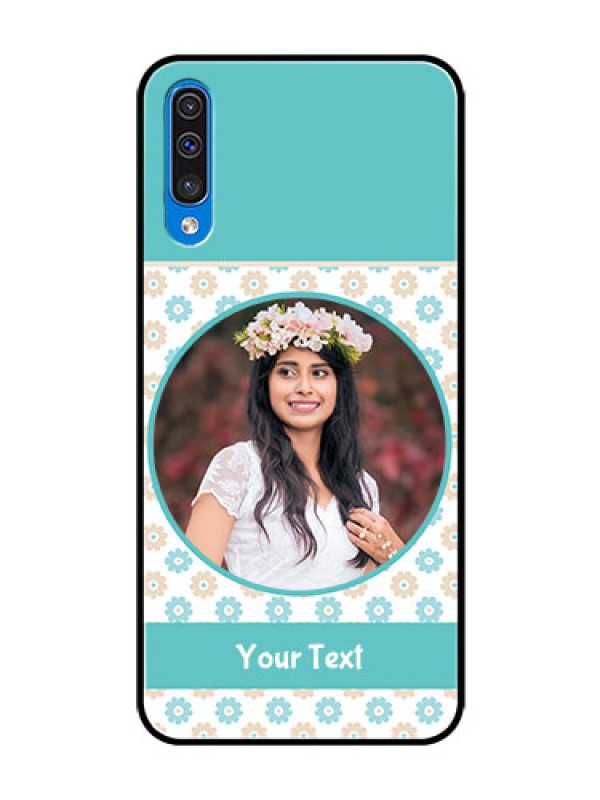 Custom Samsung Galaxy A50 Custom Glass Mobile Case  - Beautiful Flowers Design