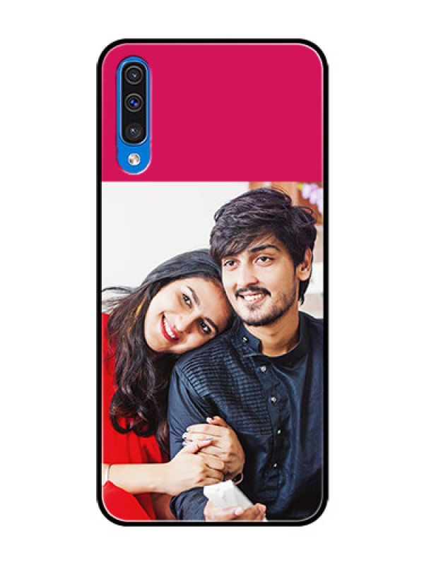 Custom Samsung Galaxy A50 Custom Glass Mobile Case  - Anniversary Cover Design