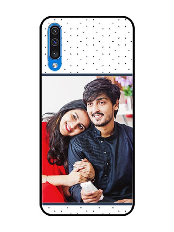 Custom Samsung Galaxy A50 Personalized Glass Phone Case  - Premium Dot Design