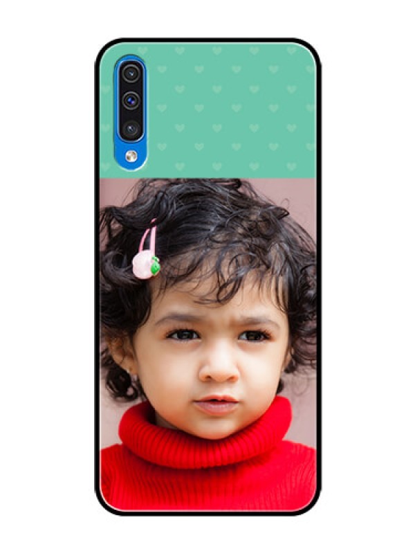 Custom Samsung Galaxy A50 Custom Glass Phone Case  - Lovers Picture Design