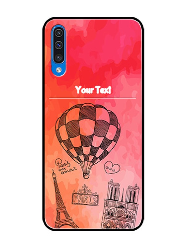Custom Samsung Galaxy A50 Custom Glass Phone Case  - Paris Theme Design