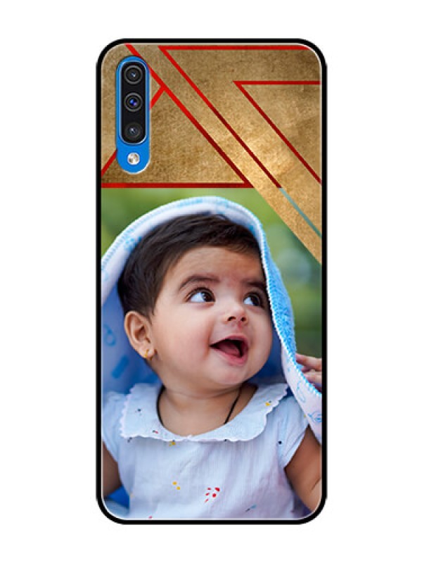 Custom Samsung Galaxy A50 Personalized Glass Phone Case  - Gradient Abstract Texture Design