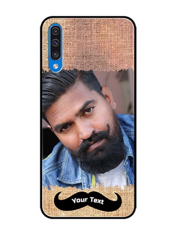 Custom Samsung Galaxy A50 Personalized Glass Phone Case  - with Texture Design