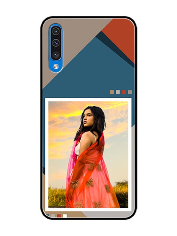 Custom Galaxy A50 Personalized Glass Phone Case - Retro color pallet Design