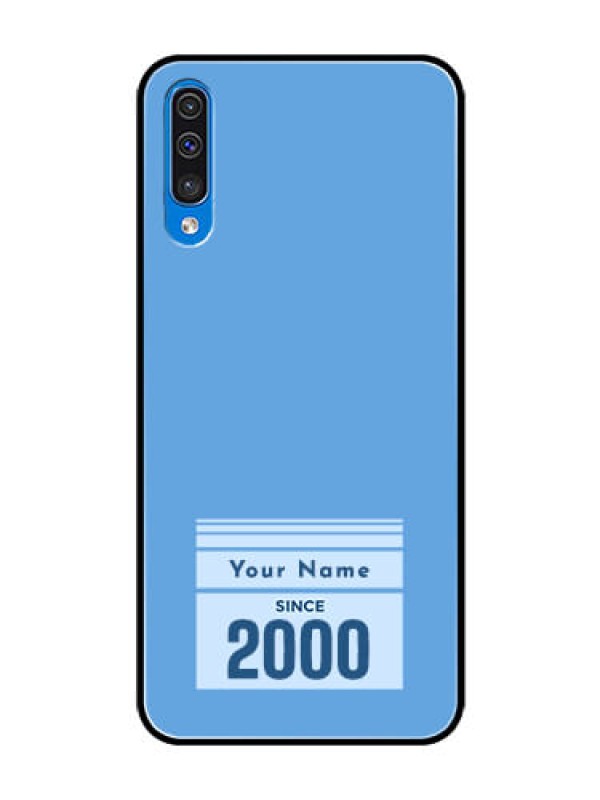 Custom Galaxy A50 Custom Glass Mobile Case - Custom Year of birth Design