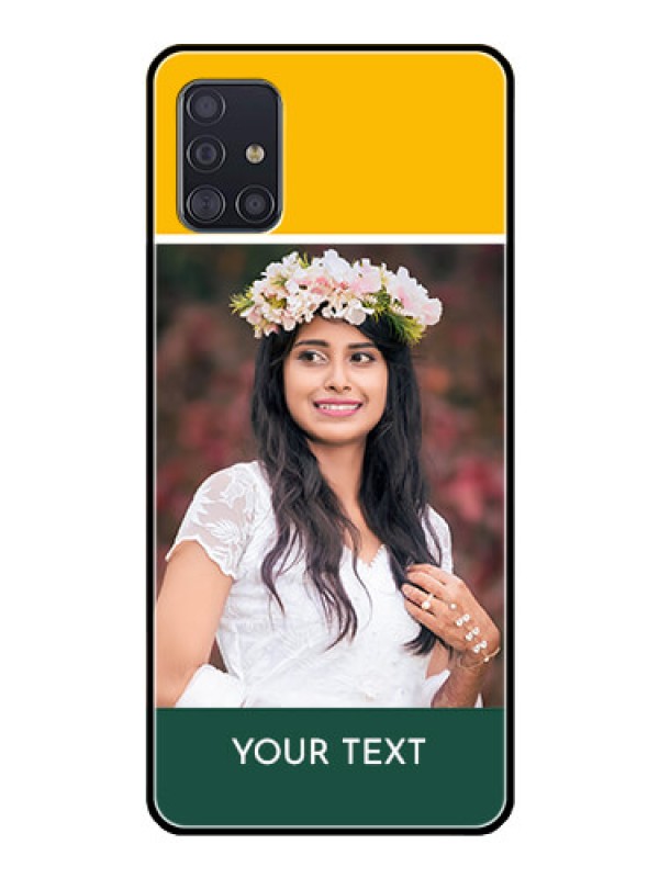 Custom Galaxy A51 Photo Printing on Glass Case  - Love You Design