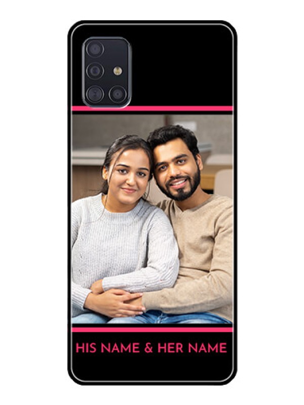 Custom Galaxy A51 Custom Glass Mobile Case  - with Add Text Design