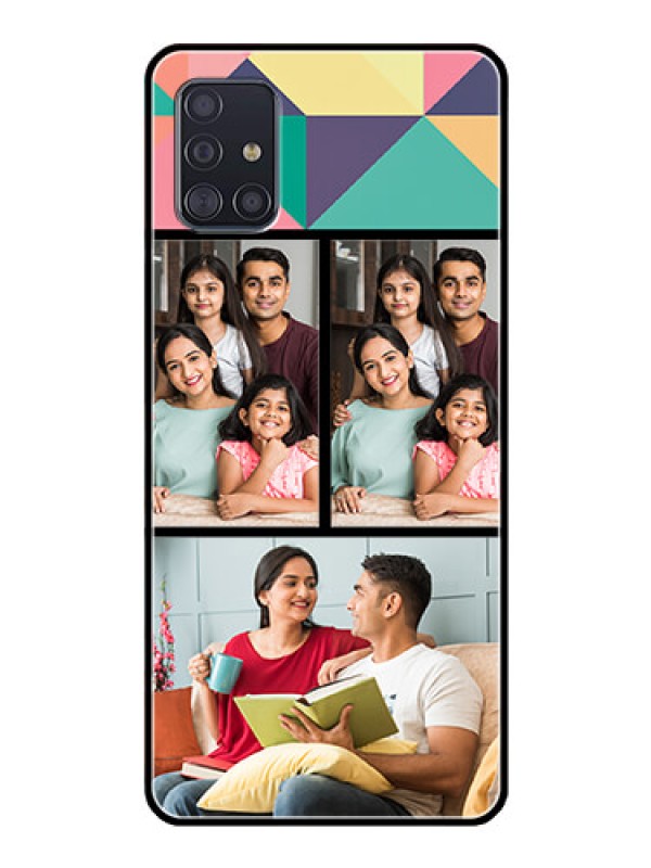 Custom Galaxy A51 Custom Glass Phone Case  - Bulk Pic Upload Design