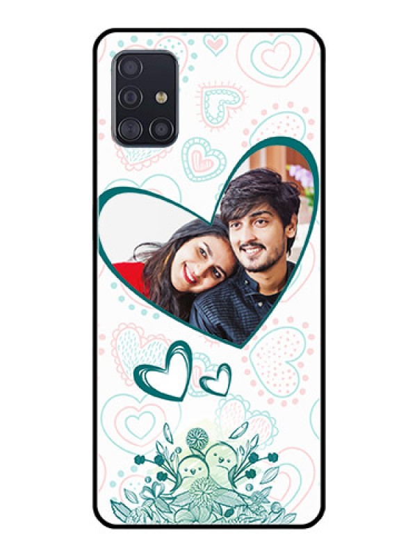 Custom Galaxy A51 Photo Printing on Glass Case  - Premium Couple Design