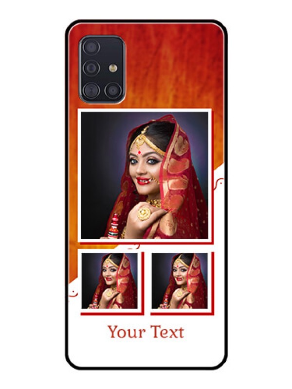 Custom Galaxy A51 Custom Glass Phone Case  - Wedding Memories Design  