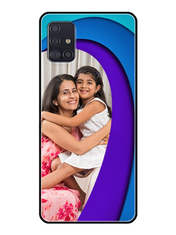 Custom Galaxy A51 Photo Printing on Glass Case  - Simple Pattern Design