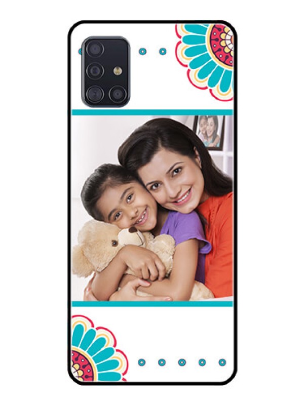 Custom Galaxy A51 Custom Glass Phone Case  - Flower Design