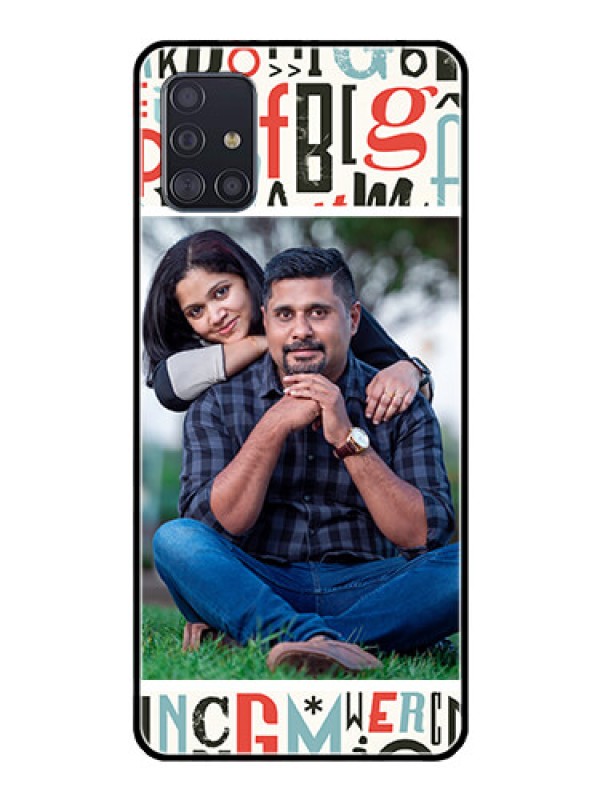 Custom Galaxy A51 Personalized Glass Phone Case  - Alphabet Design