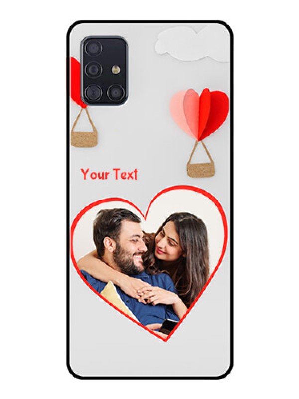 Custom Galaxy A51 Custom Glass Mobile Case  - Parachute Love Design