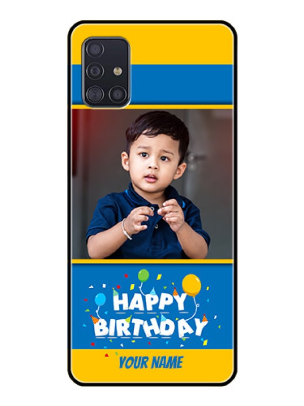 Custom Galaxy A51 Custom Glass Mobile Case  - Birthday Wishes Design