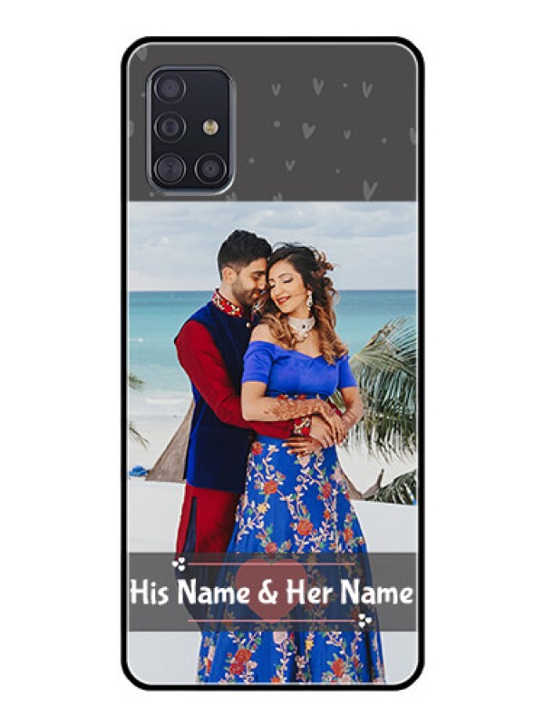 Custom Galaxy A51 Custom Glass Mobile Case  - Buy Love Design with Photo Online