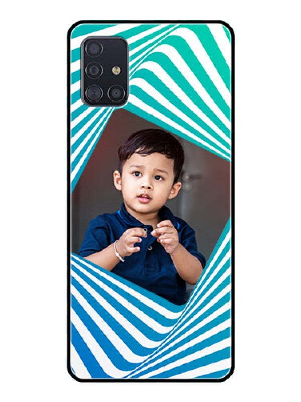 Custom Galaxy A51 Personalized Glass Phone Case  - Abstract Spiral Design