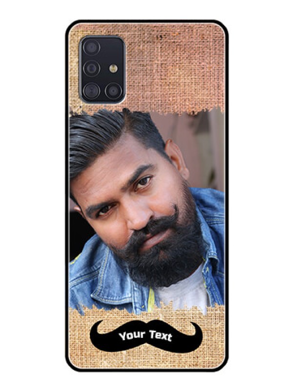 Custom Galaxy A51 Personalized Glass Phone Case  - with Texture Design