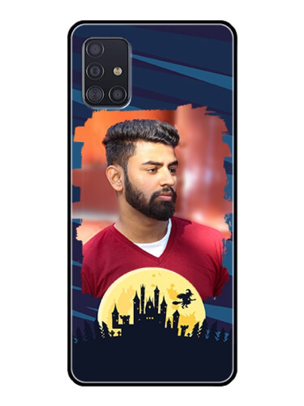 Custom Galaxy A51 Photo Printing on Glass Case  - Halloween Witch Design 