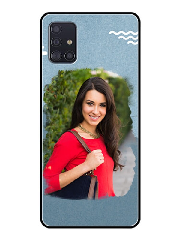 Custom Galaxy A51 Custom Glass Mobile Case  - Grunge Line Art Design