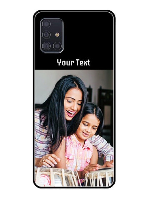 Custom Galaxy A51 Photo with Name on Glass Phone Case