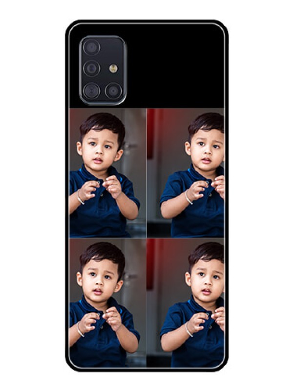 Custom Galaxy A51 4 Image Holder on Glass Mobile Cover