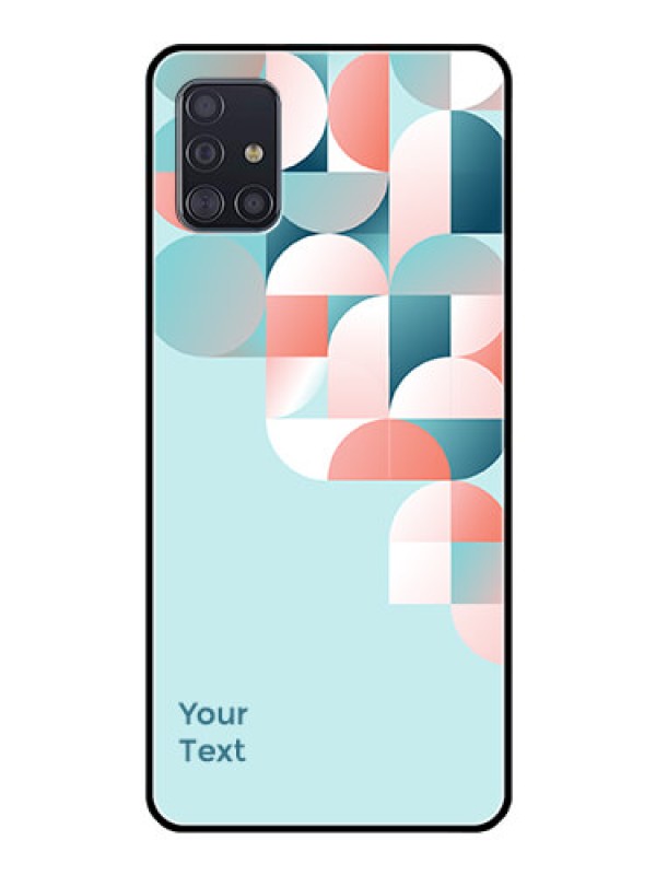 Custom Galaxy A51 Custom Glass Phone Case - Stylish Semi-circle Pattern Design