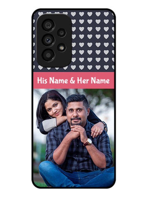 Custom Galaxy A53 5G Custom Glass Mobile Case - Love Symbols Design