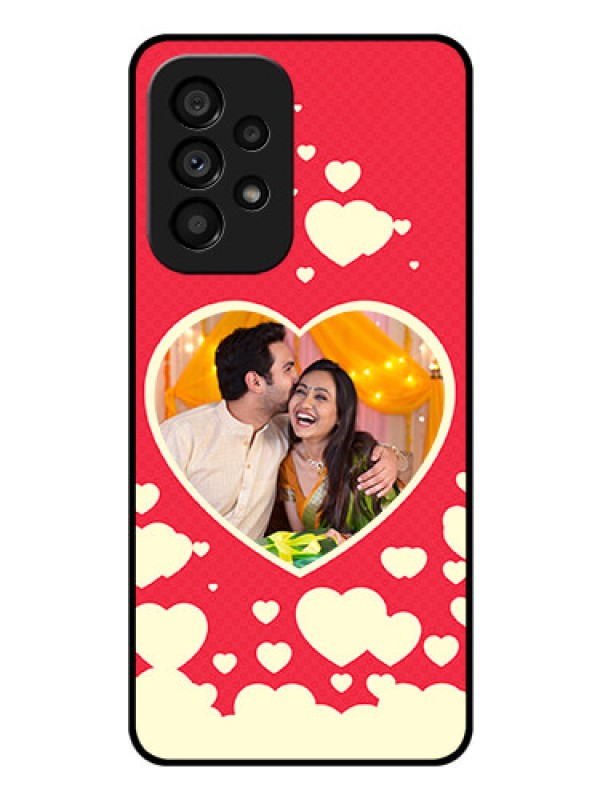 Custom Galaxy A53 5G Custom Glass Mobile Case - Love Symbols Phone Cover Design