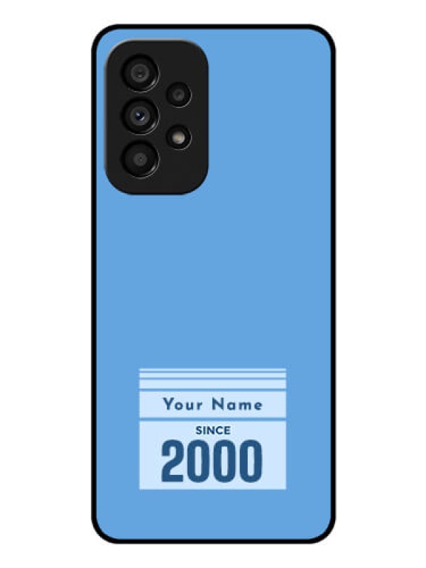 Custom Galaxy A53 5G Custom Glass Mobile Case - Custom Year of birth Design
