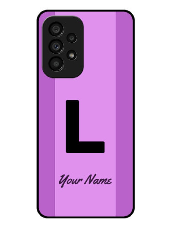 Custom Galaxy A53 5G Custom Glass Phone Case - Tricolor custom text Design