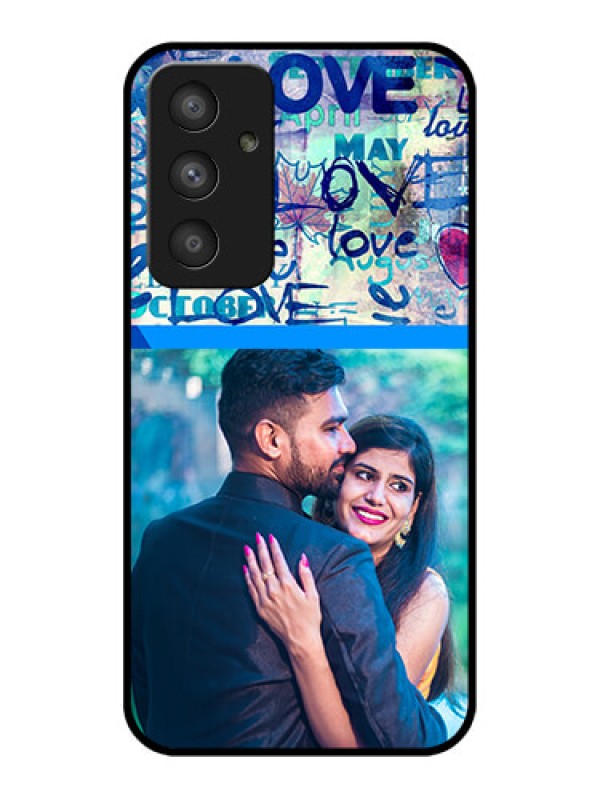 Custom Galaxy A54 5G Custom Glass Mobile Case - Colorful Love Design
