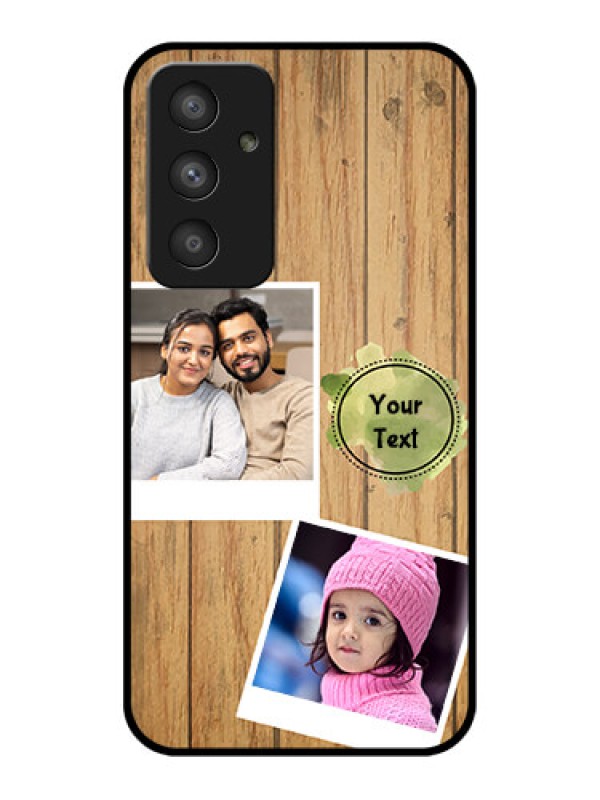 Custom Galaxy A54 5G Custom Glass Phone Case - Wooden Texture Design