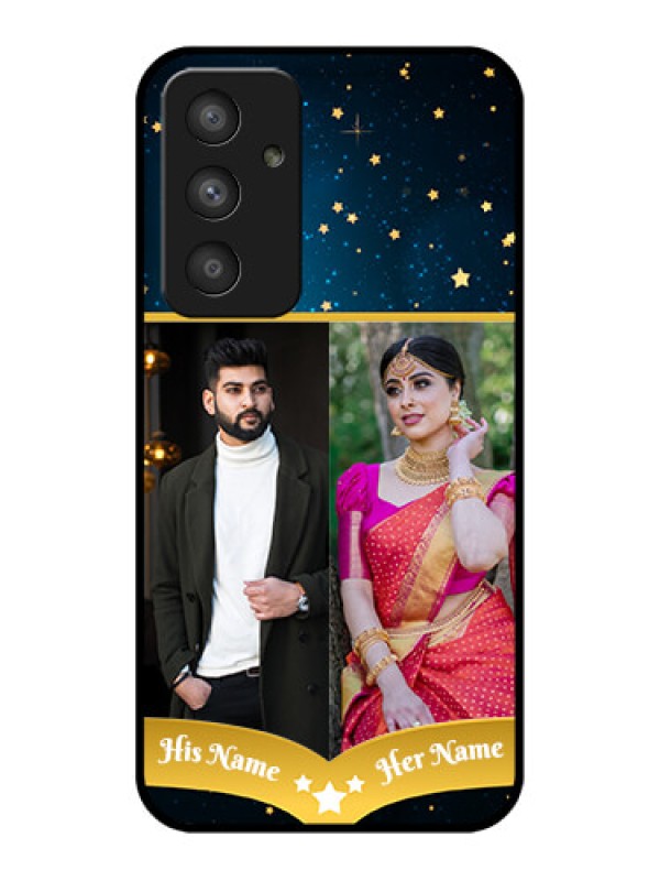 Custom Galaxy A54 5G Custom Glass Phone Case - Galaxy Stars Backdrop Design